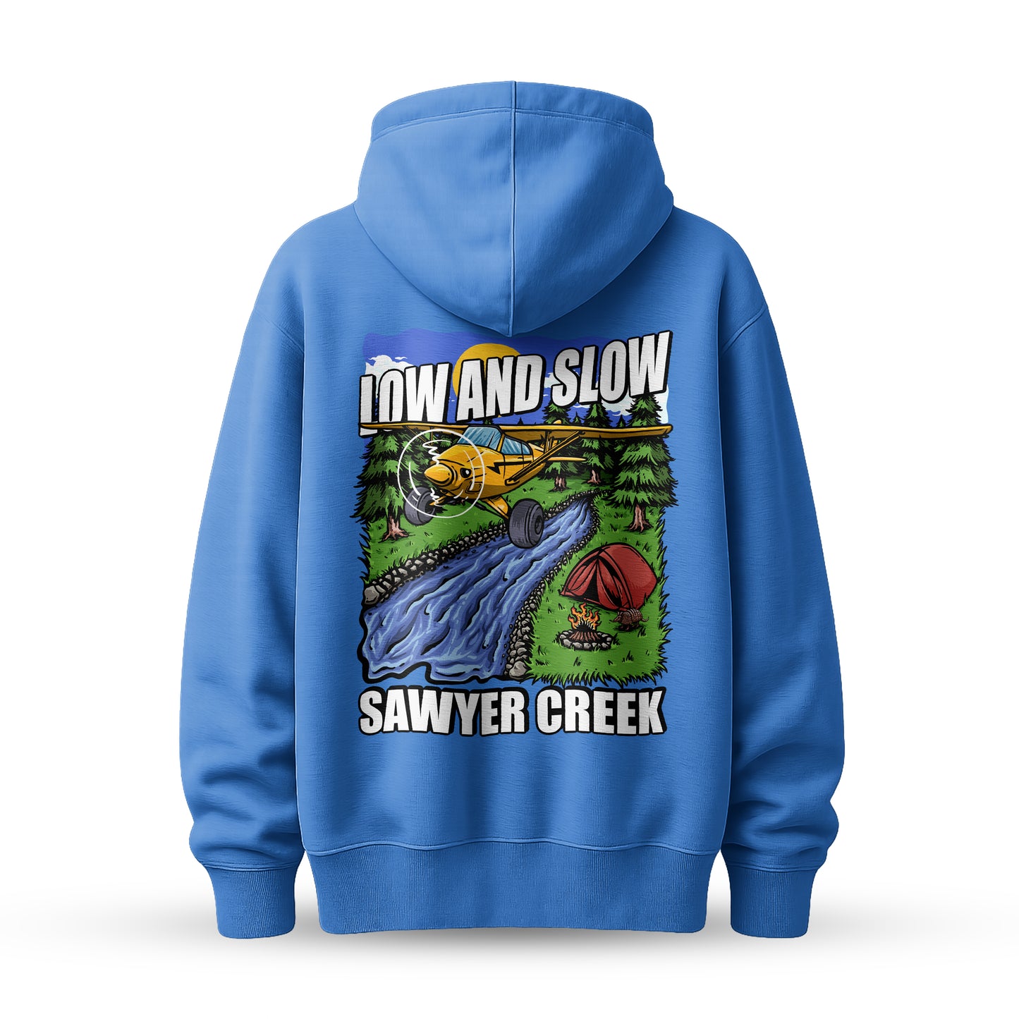Low and Slow Sawyer Creek Hoodie – Vintage Adventure Graphic Hoodie