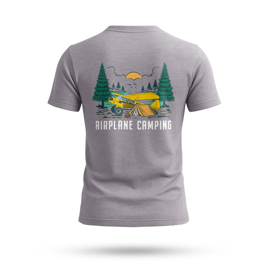 Airplane Camping Adventure T-Shirt, Outdoor Fashion, Camping Tee, Gifts for Travelers, Nature Lovers Shirt, Explorer Apparel, Backcountry Style