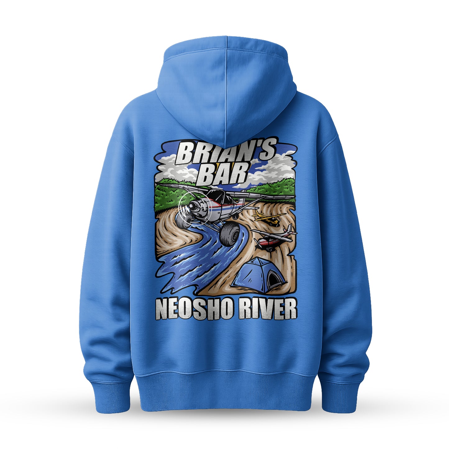 Fly Kansas & Zip Your Tent Hooded Sweatshirt - Casual Fashion, Perfect for Campers, Friends Gatherings, Travel Enthusiasts, Cozy Days, [...]