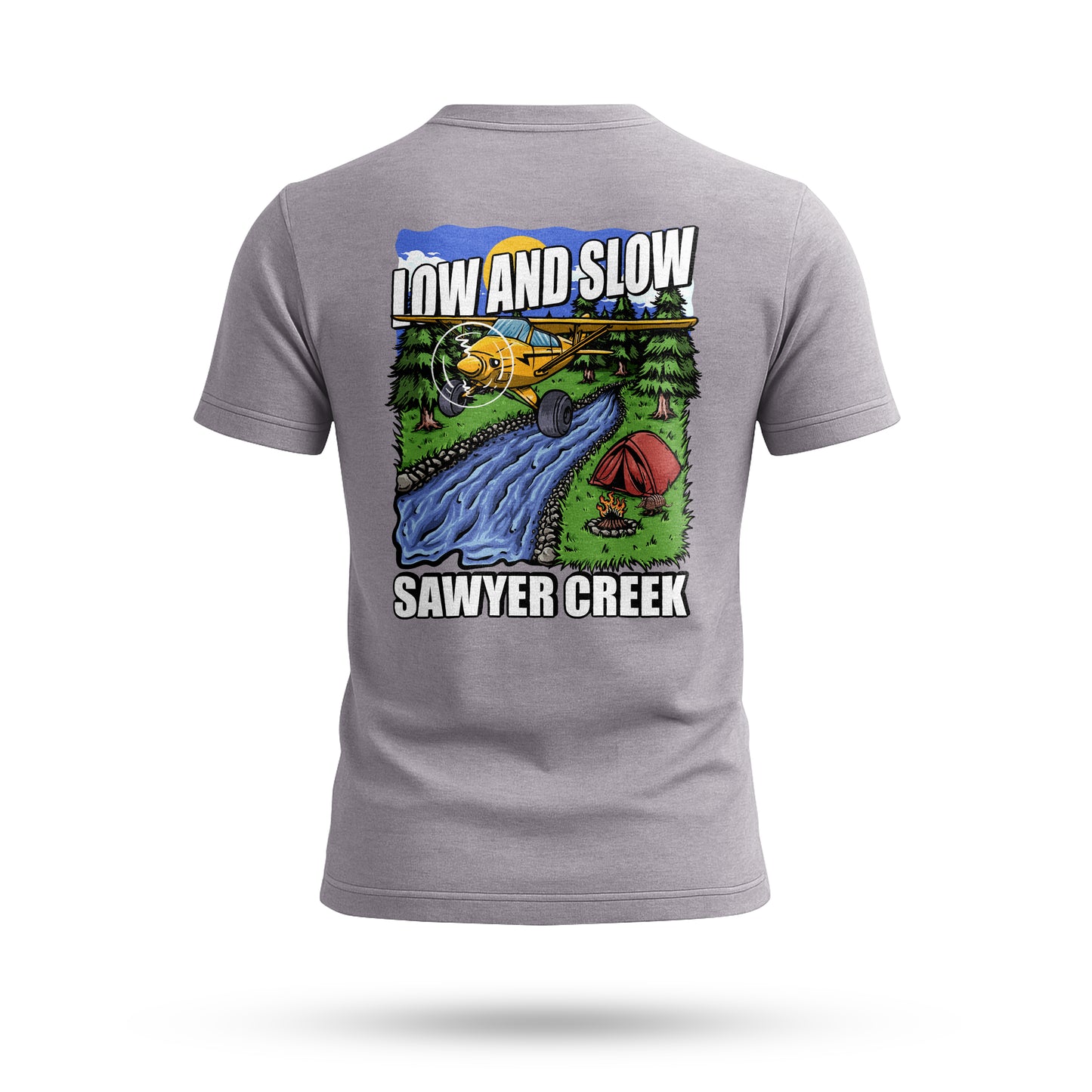 Low and Slow Sawyer Creek T-Shirt – Vintage Style Adventure Graphic Tee